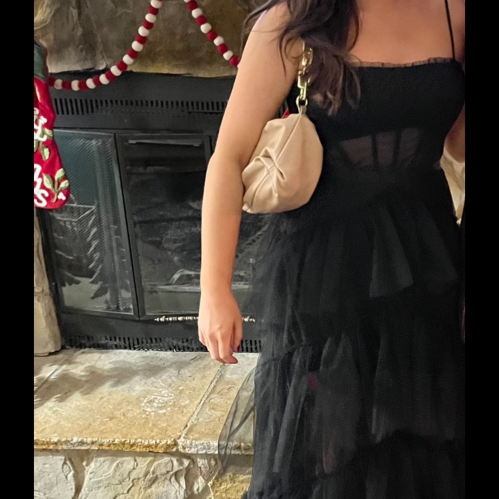 Black BCBG Tulle Corset Dress